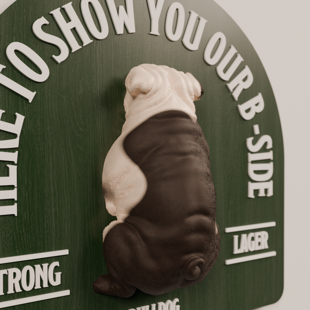 Bulldog Beer Promotional Sign with Bottle Opener 3